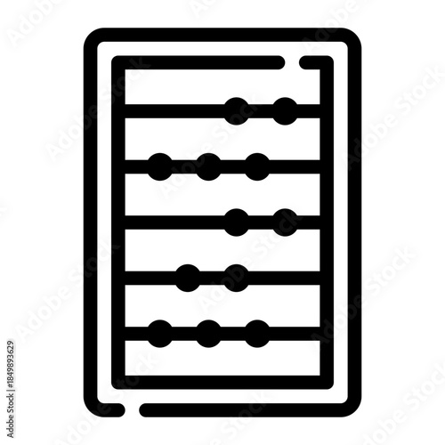 abacus line icon