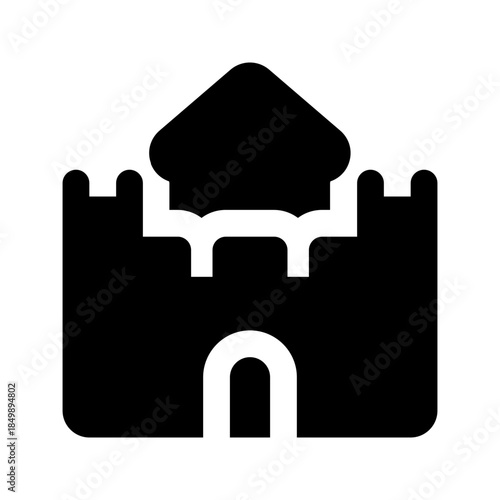 castle glyph icon