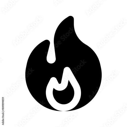 fire glyph icon