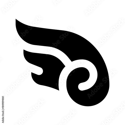 feather glyph icon