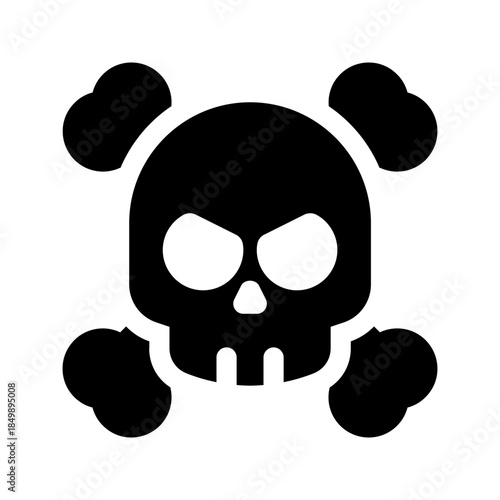 skull glyph icon