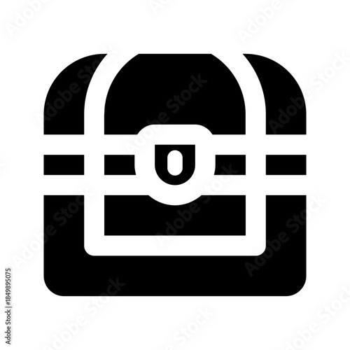 treasure chest glyph icon