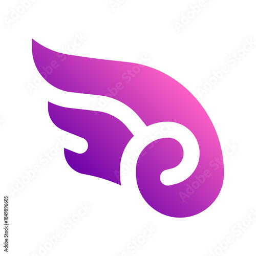 feather glyph gradient icon