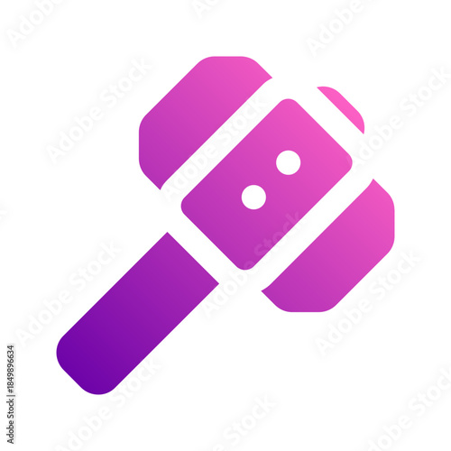 hammer glyph gradient icon