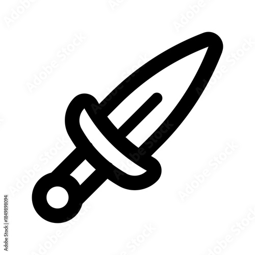 dagger line icon