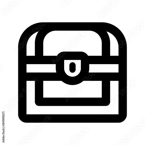 treasure chest line icon