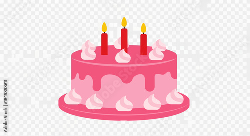 Celebrating a Festive Birthday with a Pink Drip Cake and Candles