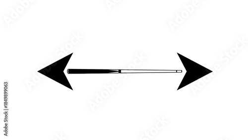 Double Headed Arrow Icon Illustration.