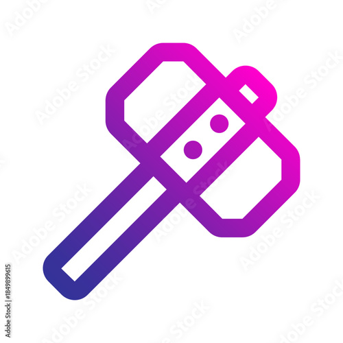 hammer line gradient icon