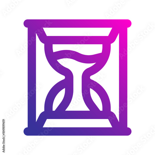hourglass line gradient icon