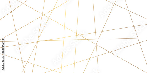 Modern abstract gold geometric line texture on white background with thin intersecting metallic strokes, chaotic stripe motion, and elegant minimalist luxury design