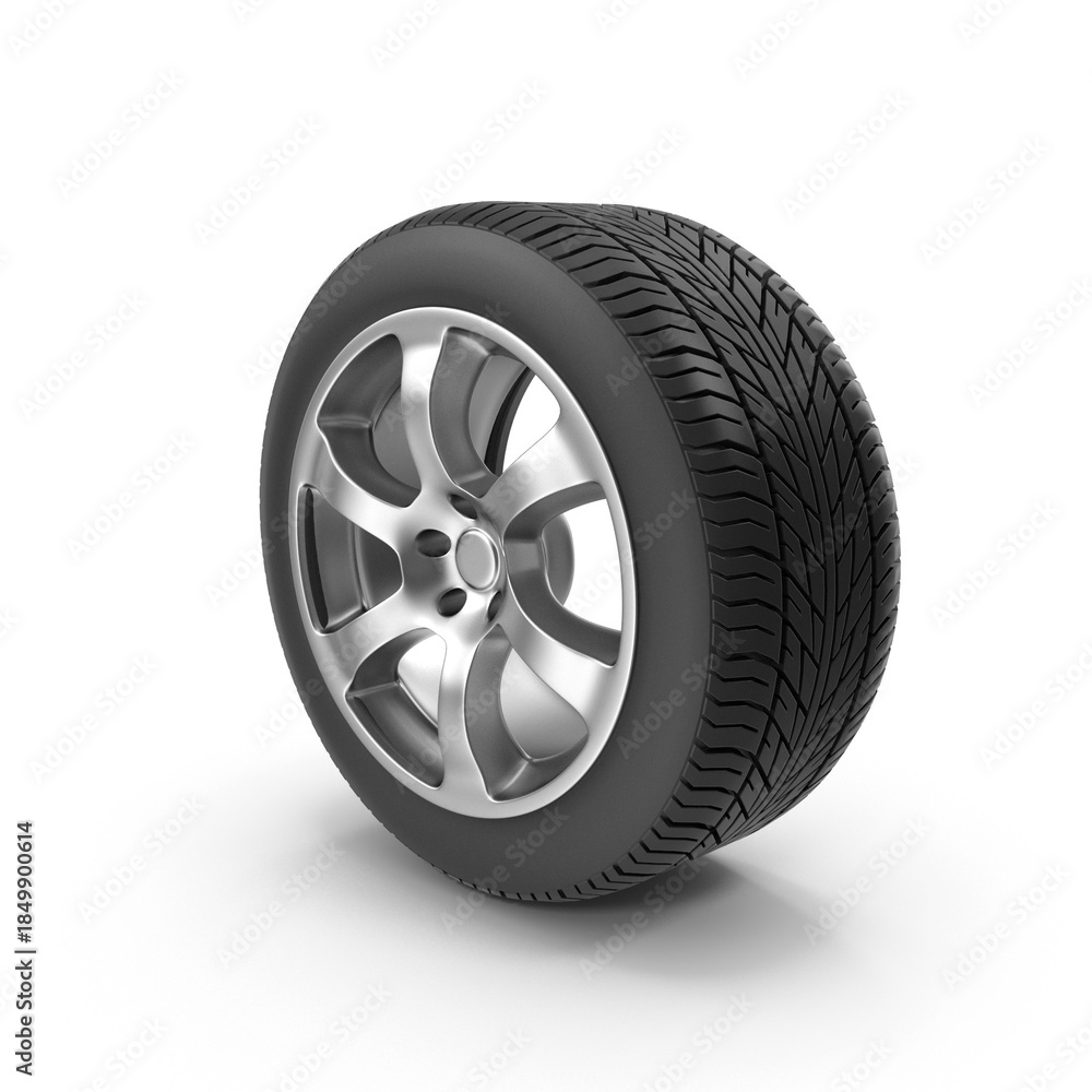 Obraz premium wheel with black rim