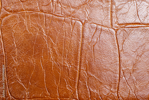 Wallpaper Mural Brown Leather Texture close-up, Vintage Leather Pattern Macro photography for bbackground Torontodigital.ca