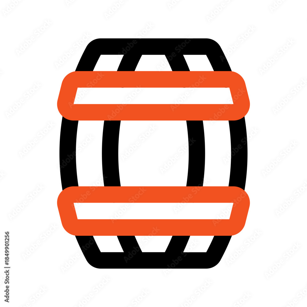Fototapeta premium barrel outline color icon