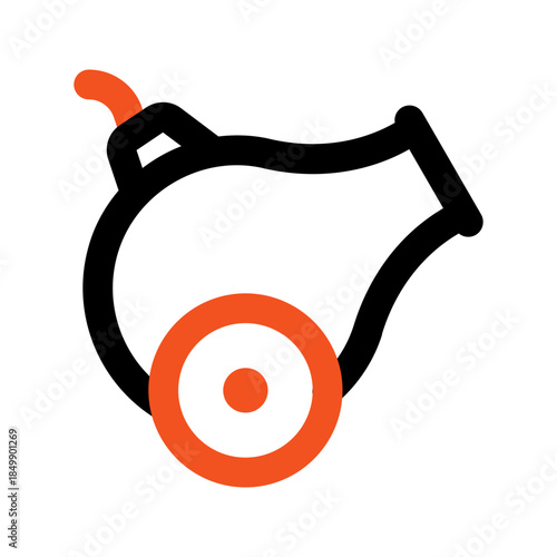cannon outline color icon