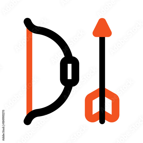 bow outline color icon