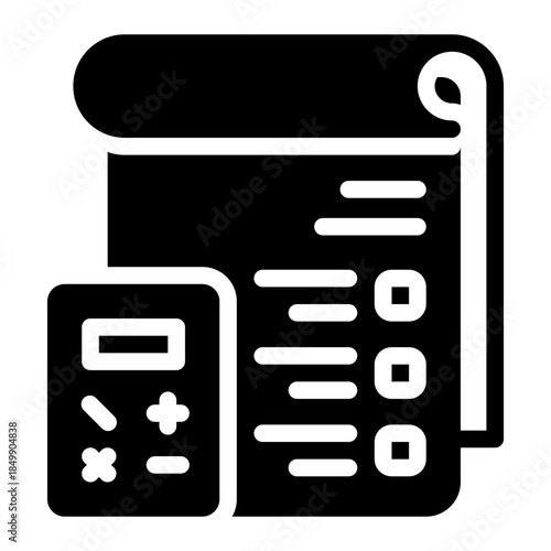 calculating glyph icon