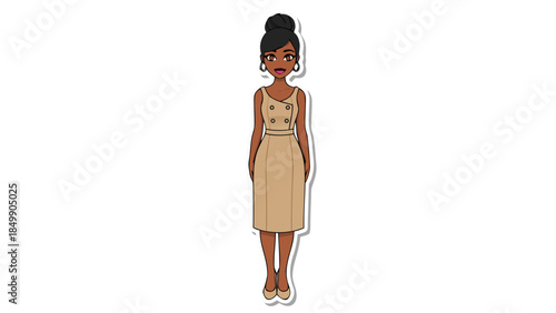 wooden mannequin with long hair