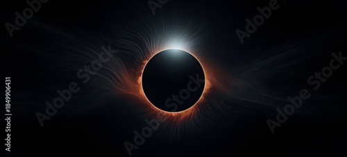 silhouette of eclipse sun ,generative AI