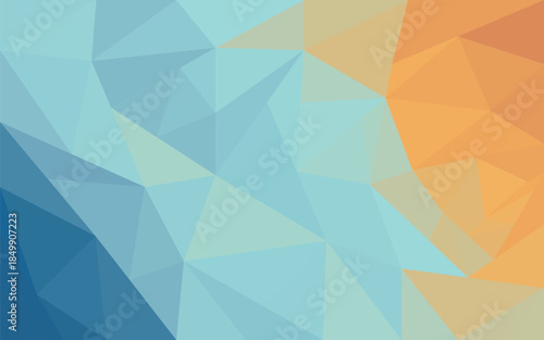 Abstract geometric colored background with a blue to yellow gradient