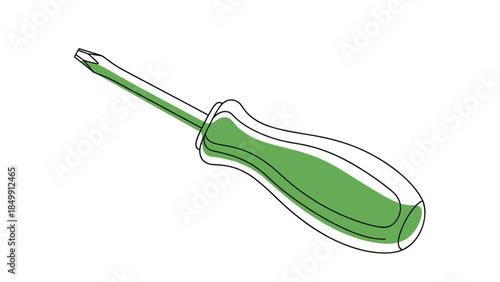 Green Screwdriver Tool Illustration 1.