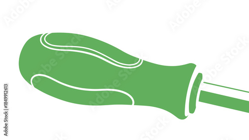 Green Screwdriver with Ergonomic Handle Design.
