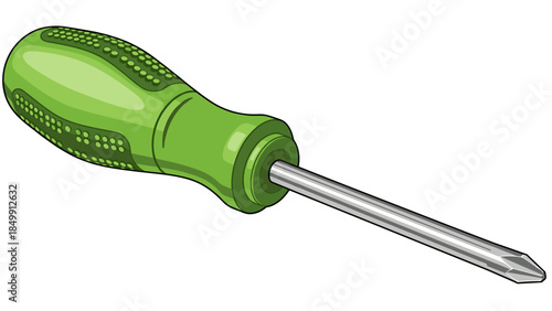Green Screwdriver with Metal Shaft 3.