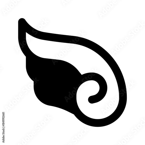 feather solid line icon