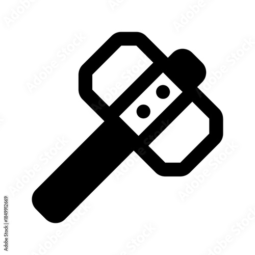 hammer solid line icon