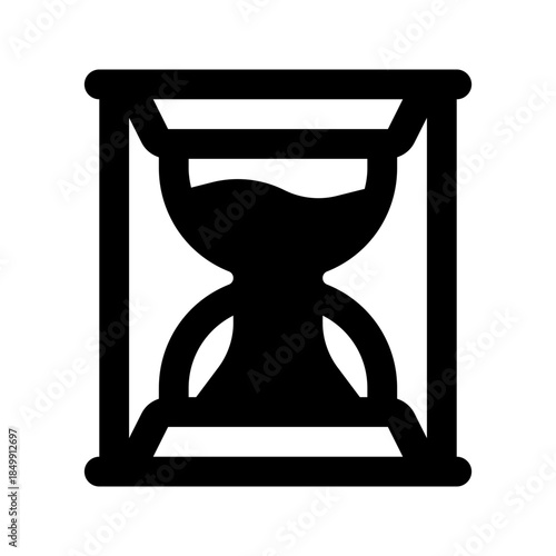 hourglass solid line icon