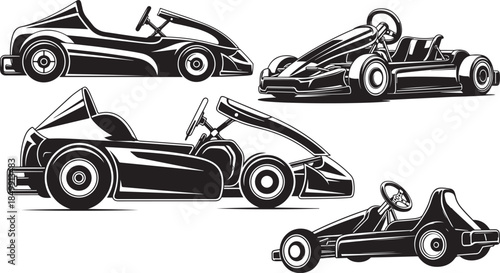 Collection of vintage race cars