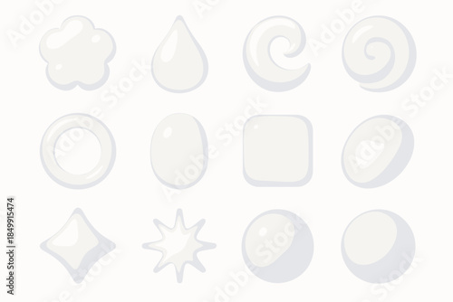 White bloom deep smooth gleam swirl halo iridescent icon vector tone icons