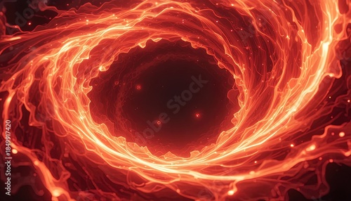Fiery energy swirls in a stunning vortex, perfect for abstract backgrounds, powerful presentations, and captivating creative projects