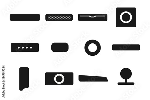 Bass bar vector slot sleek pad vent foot driver sound icon