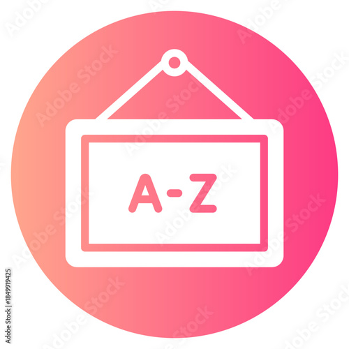 alphabet gradient icon