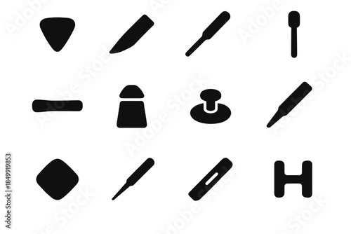 Repair piece icons micro icon tools insert thin tool pressure compact vector