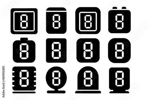 Front ridge modern icons slab icon vector countdown edge panel contour narrow