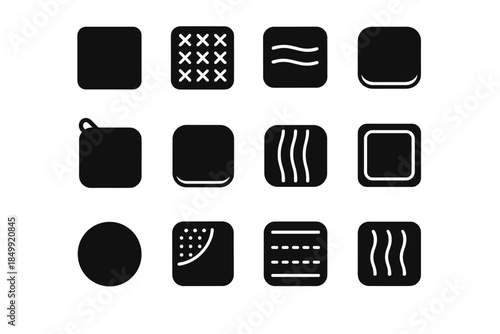 Corner tile vector panel heat slab grip edge icon disc pad