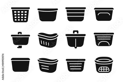 Bike plastic curved slab smooth panel tile basket bar icon foot ridge