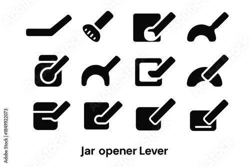 Panel vector jar bar hinge arc opener icons ridge tile slab icon