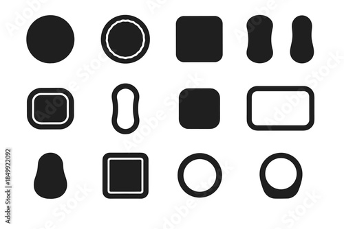 Opener vector rubber edge slab jar panel icon arc contour frame smooth