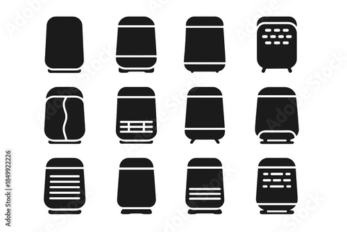 Vent piece compact ridge vector air tile portable arc icon slab frame