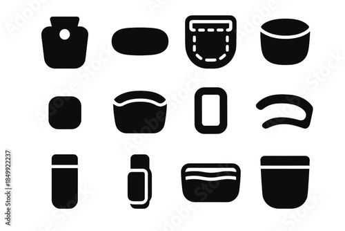 Loop ridge arc icon treat vector frame bar lower pouch compact slab