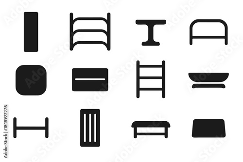 Compact modern contour shoe strip support rack ridge icon foot frame vector