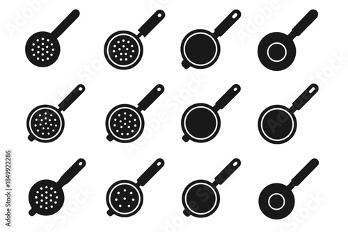 Icons tile rim icon band vector rounded perforation strainer slab kitchen contour