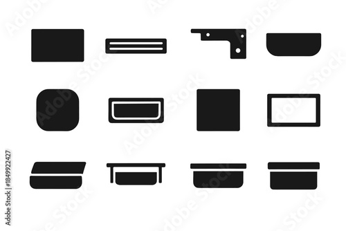 Vector tile cover icon desk icons hidden base ridge slab under secret