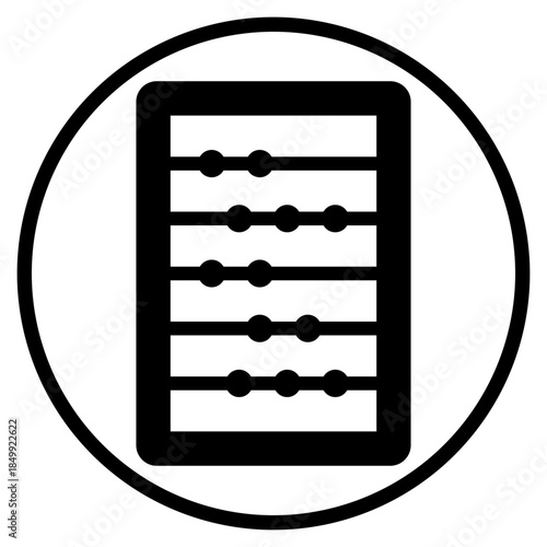 abacus glyph icon