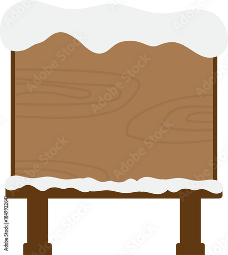 눈 쌓인 게시판 안내판