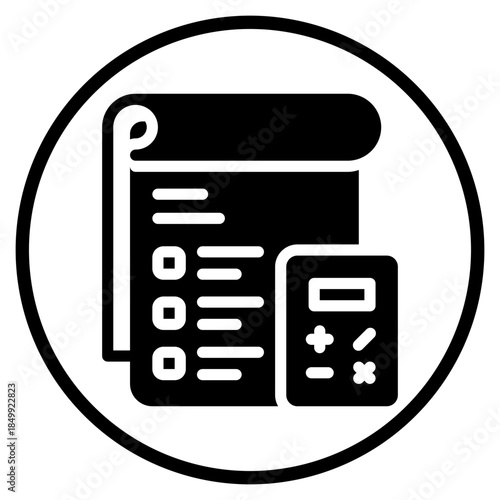 calculating glyph icon