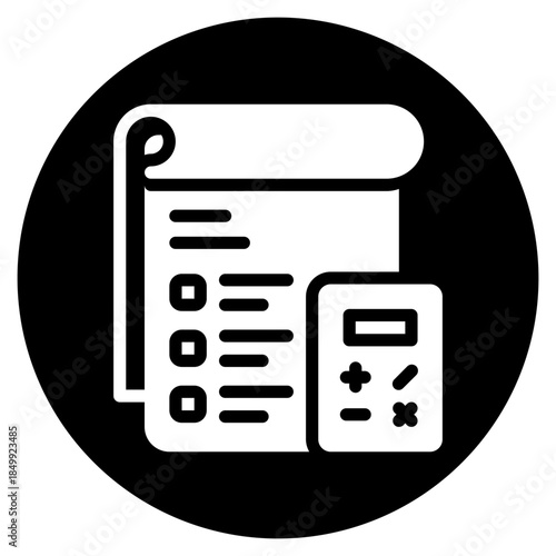 calculating glyph icon